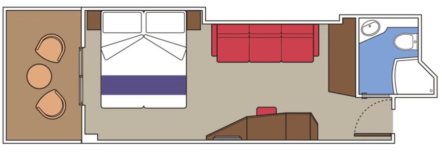 Каюта с балконом (Balcony) на MSC Sinfonia